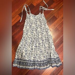 BEACH.LUNCH.LOUNGE Blue and White Sundress Size Medium